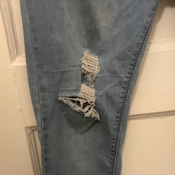 🍑Wax Jean Butt, I Love You Ripped Distressed Skinny Blue Jeans 13 Junior’s - Picture 11 of 12
